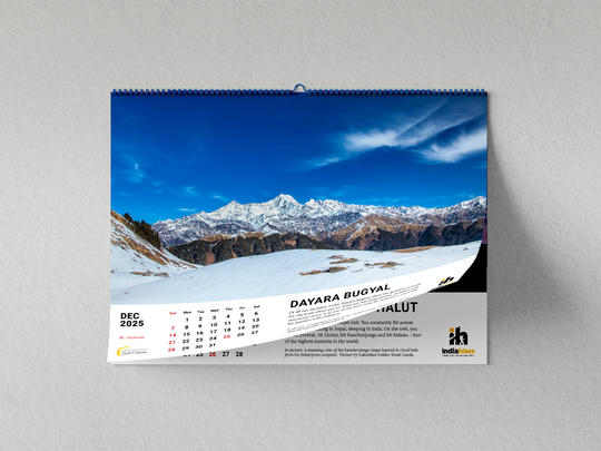 Mountain Lovers Gold Wall Calendar 2025