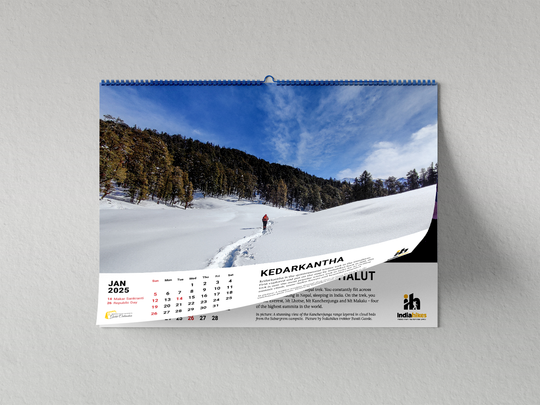 Mountain Lovers Gold Wall Calendar 2025