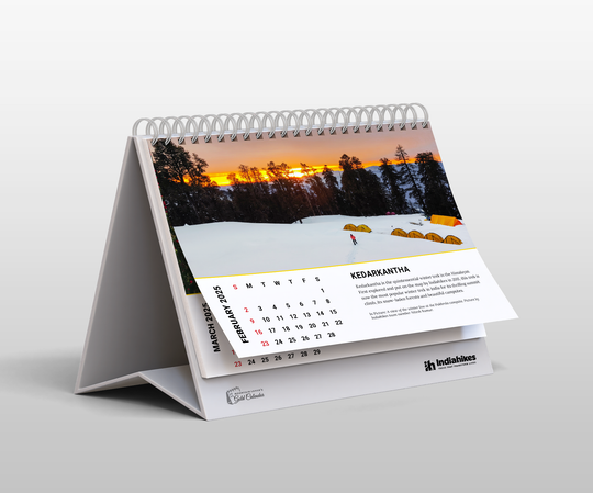 Mountain Lovers Gold Desk Calendar 2025