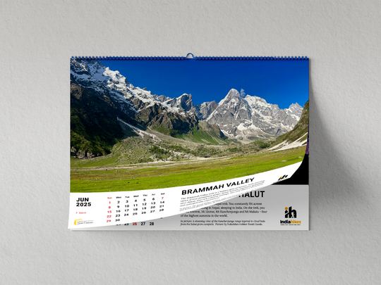 Mountain Lovers Gold Wall Calendar 2025