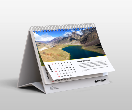 Mountain Lovers Gold Desk Calendar 2025