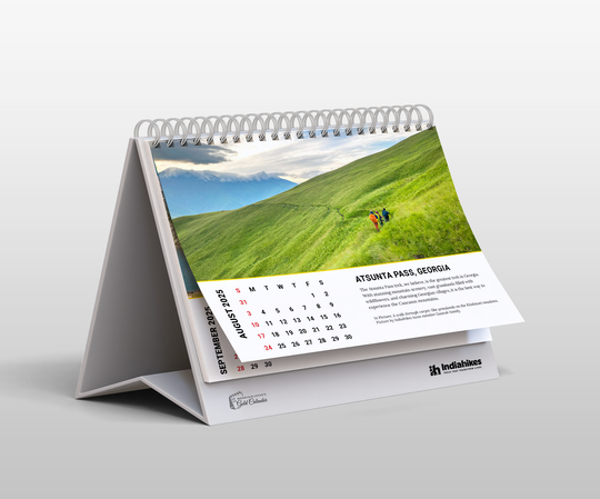 Mountain Lovers Gold Desk Calendar 2025