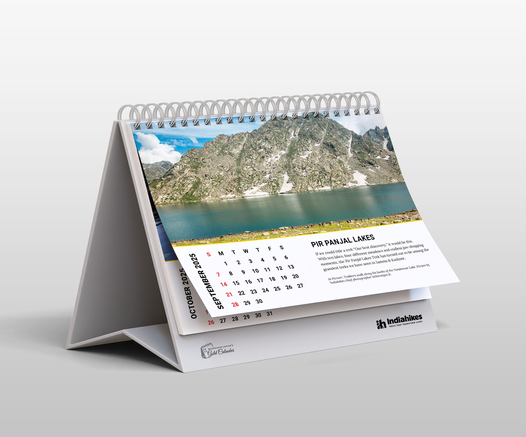 Mountain Lovers Gold Desk Calendar 2025