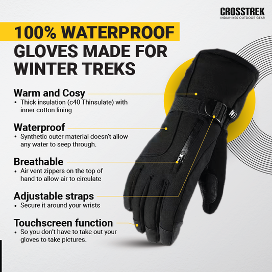 Gloves For Snow Trekking and Camping (Waterproof)