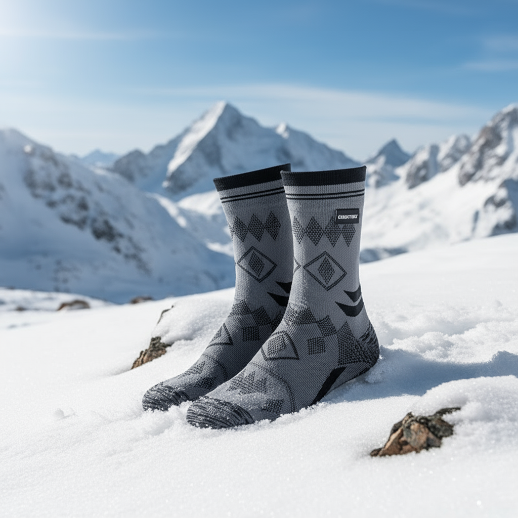 Waterproof Trekking Socks on Snow Trek